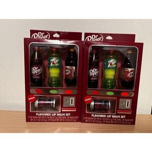 Dr. Pepper DR05846 Taste Beauty Flavored Lip Balm Set - (4 Lip Balms) Set Of 2